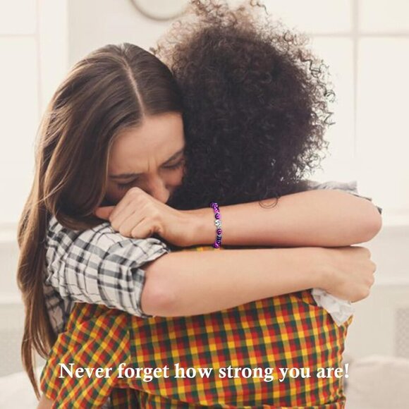 Adjustable Amethyst Elephant Bracelet - Get Well Gift for Women After Surgery - Picture 2 of 7